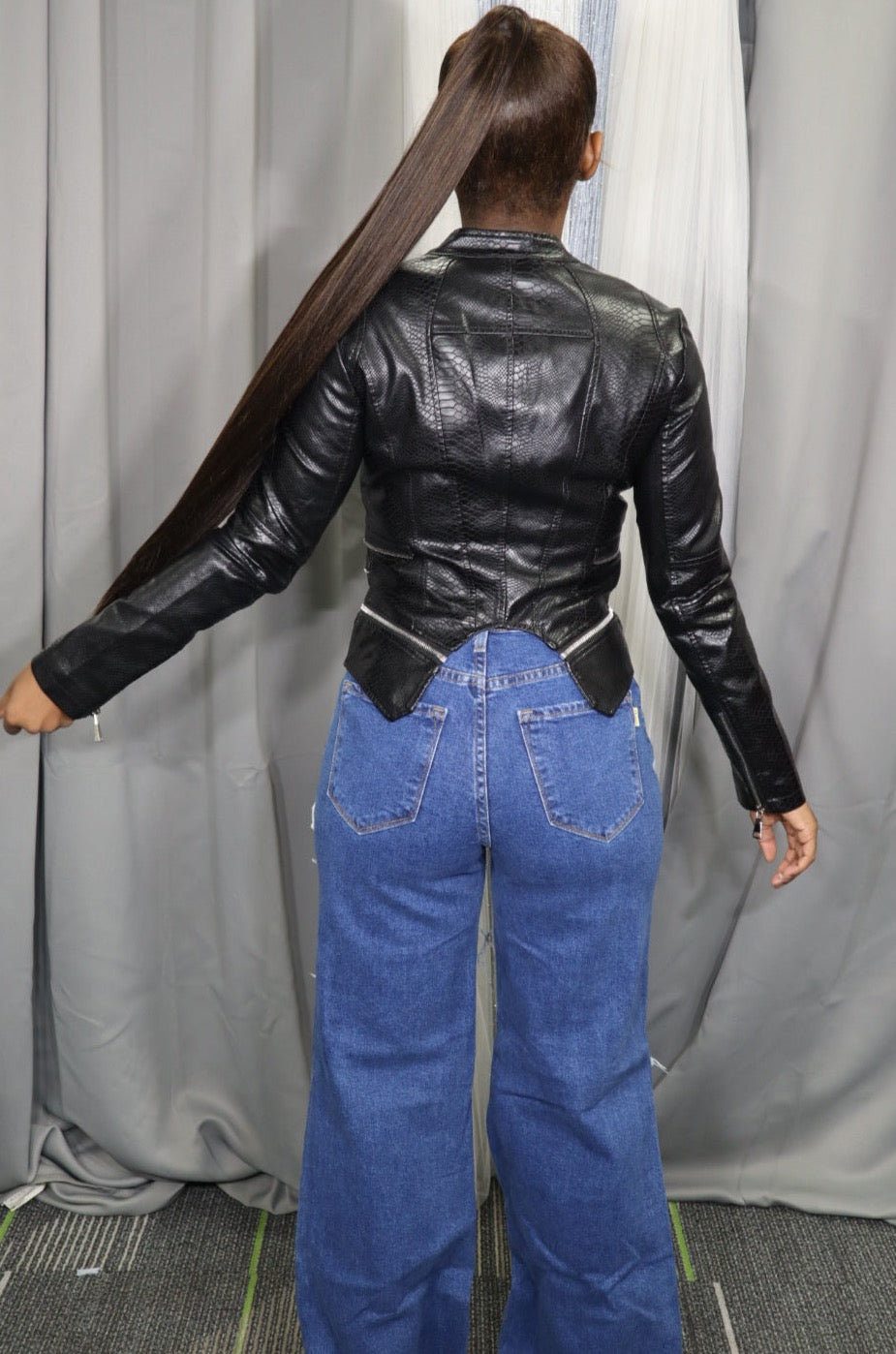 Feeling It Distressed Mom Jean