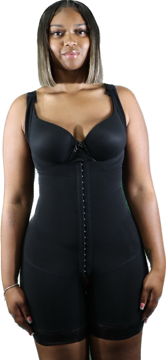 Tres Hook Eyes Body Open Crotch Tummy Control Shaper