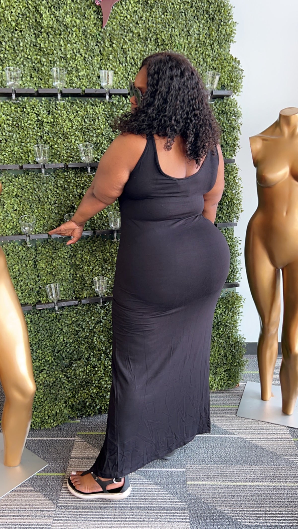 Criss Cross O Ring Maxi Dress