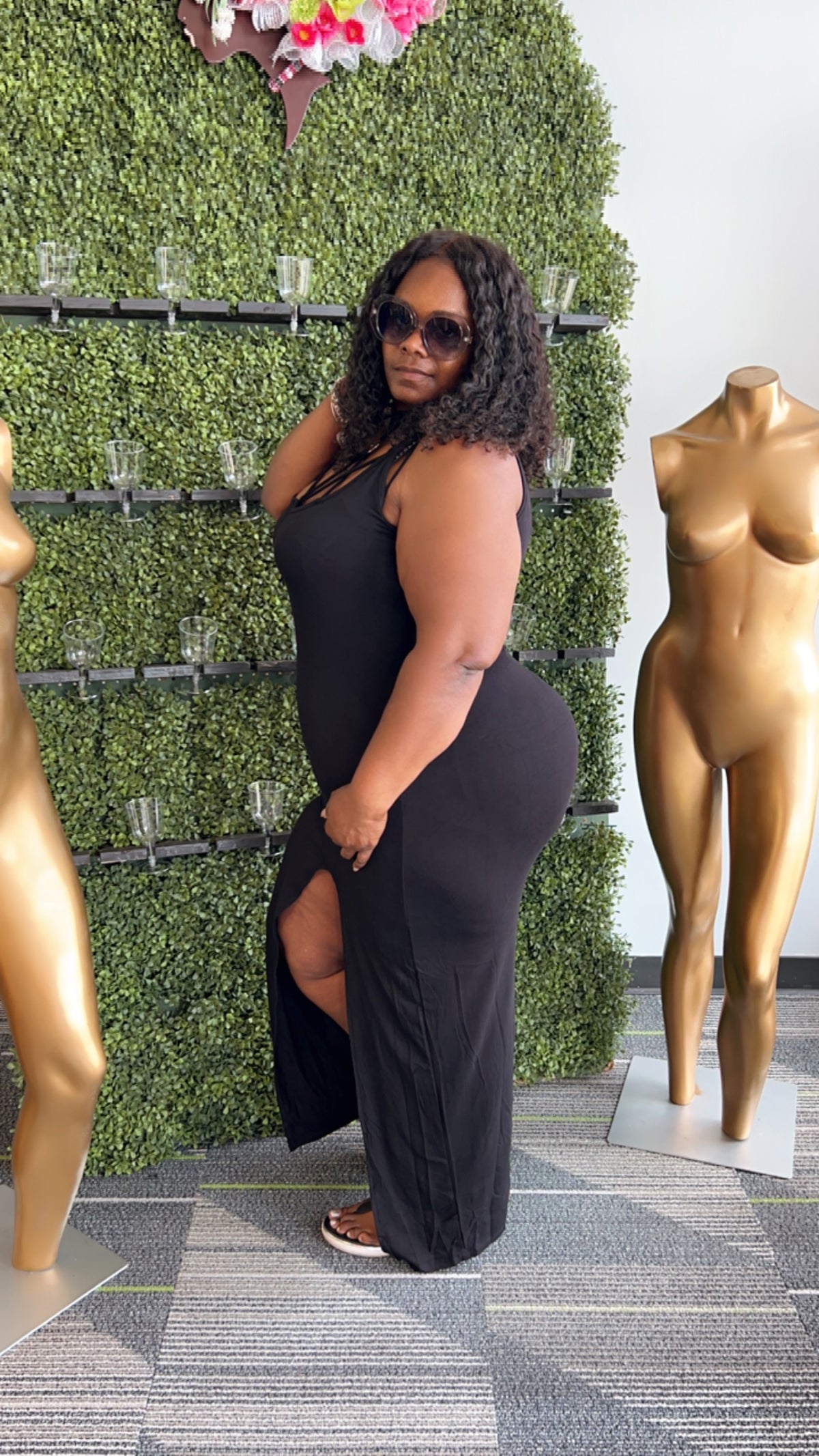 Criss Cross O Ring Maxi Dress