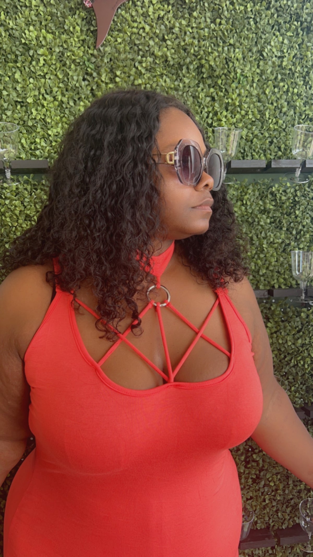 Criss Cross O Ring Maxi Dress