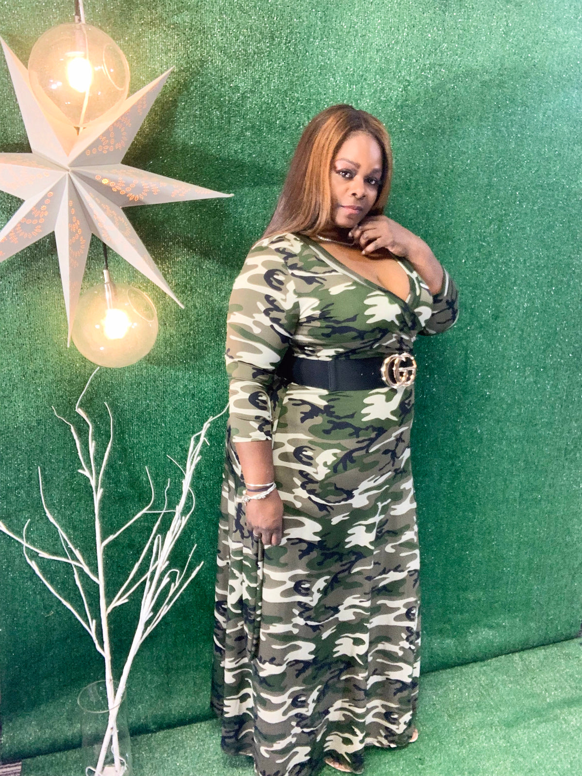 Army Fatigue Maxi Dress