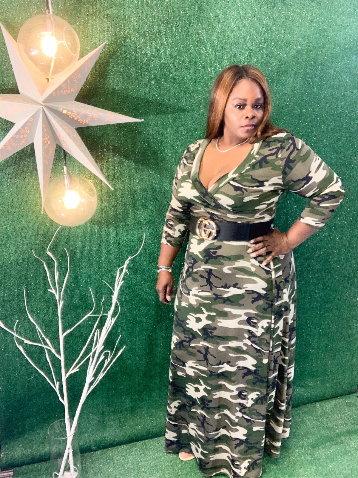 Army Fatigue Maxi Dress