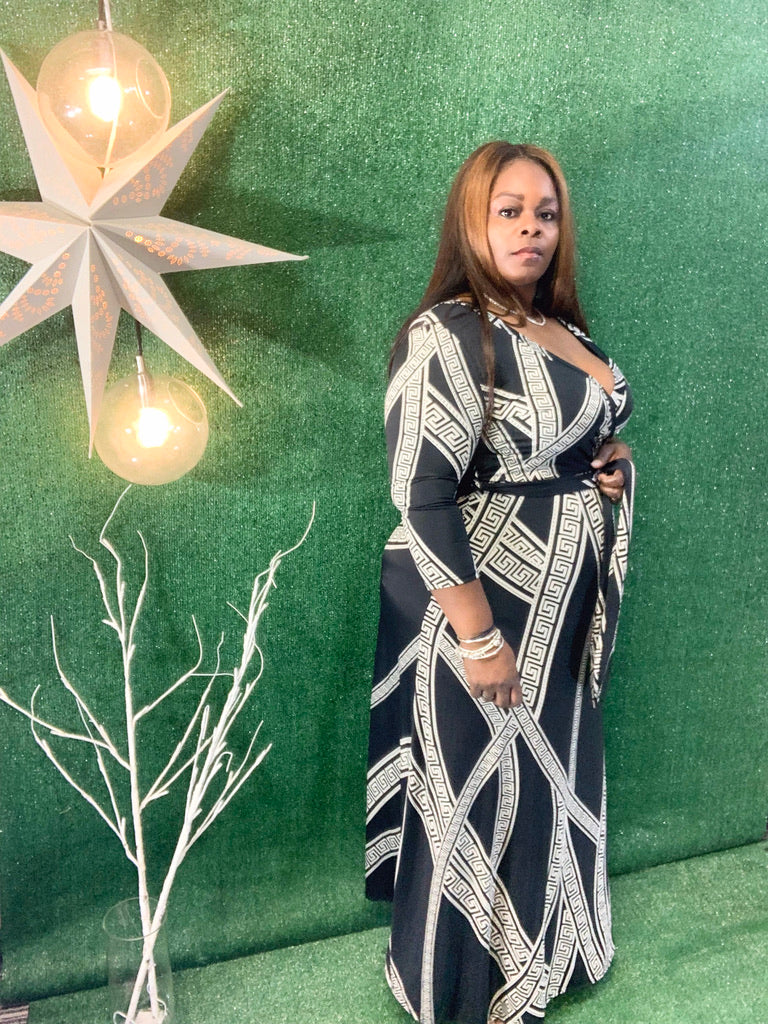 Enterprise Wrap Dress-DRESS-Tres Unique Boutique-1XL-BLACK-1-Tres Unique Boutique