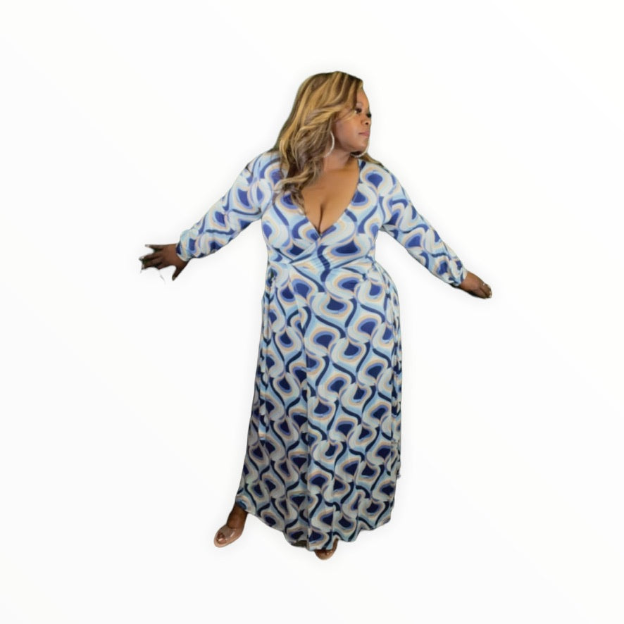 BLUE TEAR  Maxi Dress