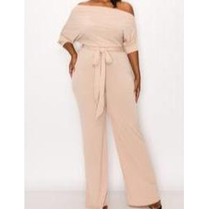 Stacy Jumpsuit-Jumpsuit-Tres Unique Boutique-1X-Taupe-Tres Unique Boutique