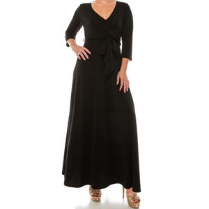 Enterprise Wrap Dress-DRESS-Tres Unique Boutique-1XL-BLACK-1-Tres Unique Boutique