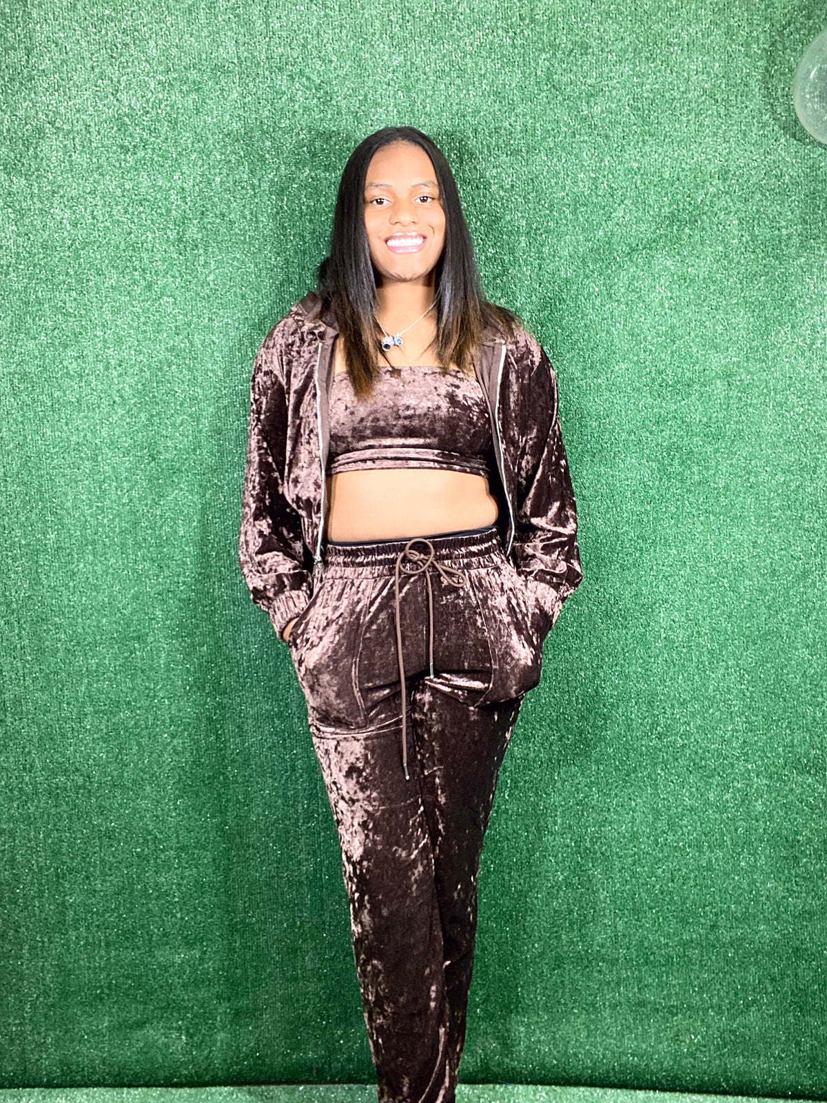 Aria Velvet Set-SETS-Tres Unique Boutique-S-Brown-Tres Unique Boutique