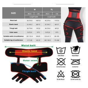 Thigh / Waist Trainer-Shapewear-Tres Unique Inc.-Red / Black-3XL-Tres Unique Boutique