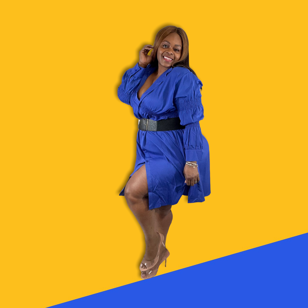 It'z Fall Dress Shirt-Dresses-Tres Unique Boutique-S-Royal Blue-Tres Unique Boutique