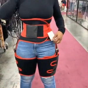 Thigh / Waist Trainer-Shapewear-Tres Unique Inc.-Red / Black-3XL-Tres Unique Boutique