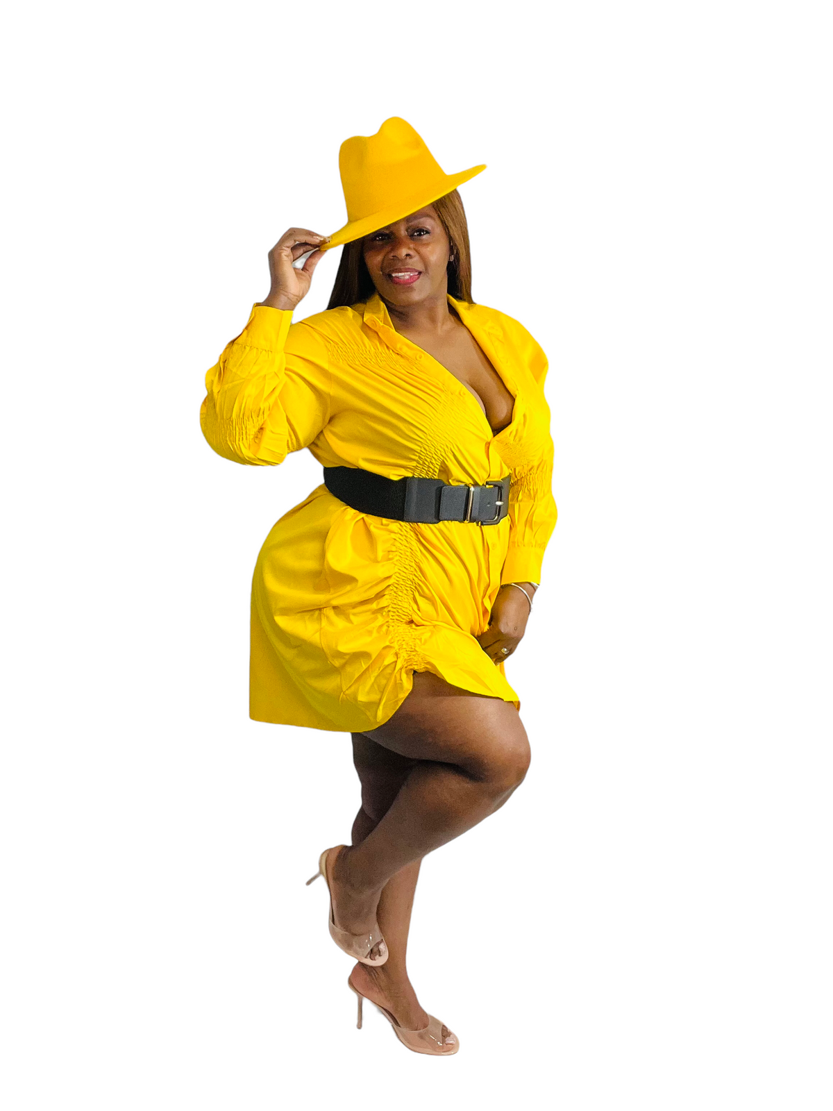 It'z Fall Dress Shirt-Dresses-Tres Unique Boutique-S-Yellow-Tres Unique Boutique