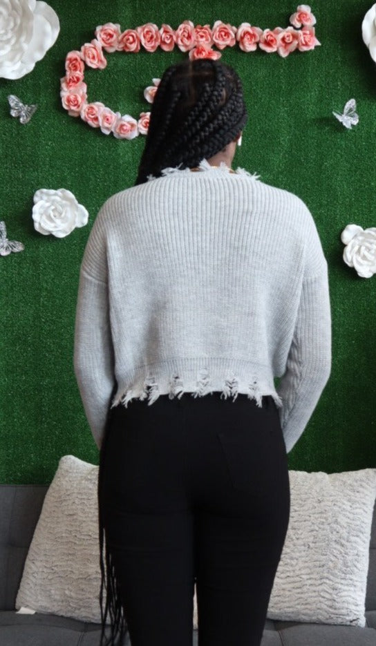 Sweet Distressed Sweater-Tres Unique Boutique-S-Red-Tres Unique Boutique