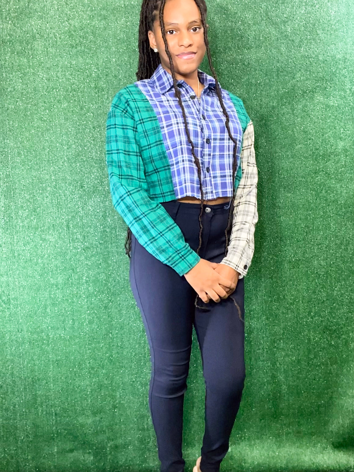 Streets Flannel Top-TOPS-Tres Unique Boutique-S-Blue-Tres Unique Boutique