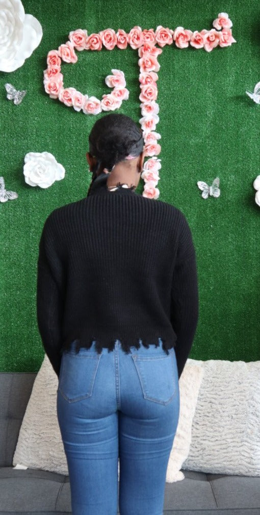 Sweet Distressed Sweater-Tres Unique Boutique-S-Red-Tres Unique Boutique