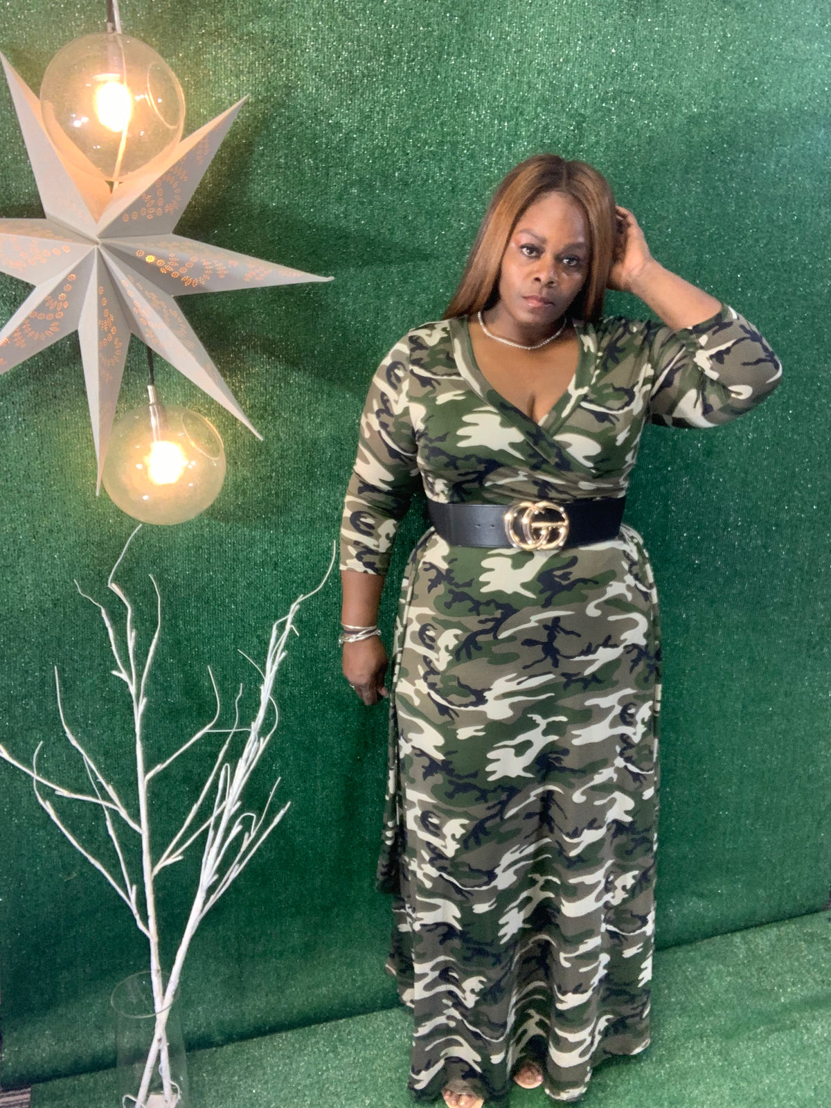 Army Fatigue Maxi Dress