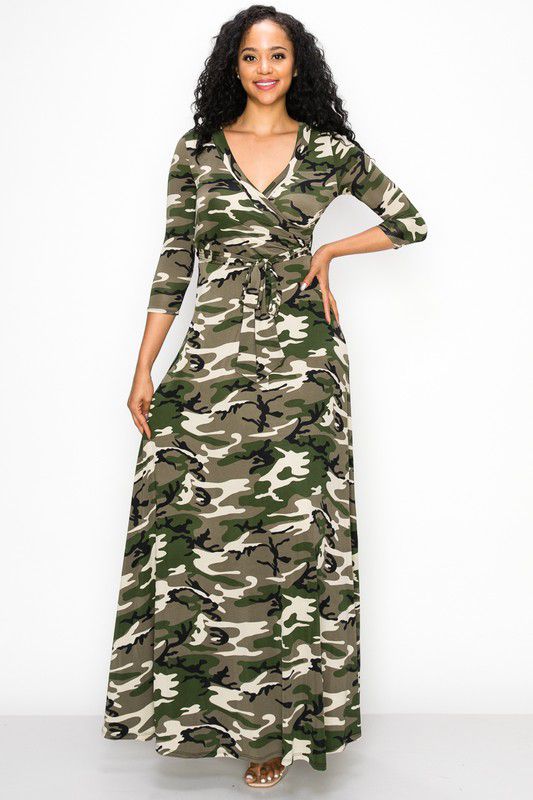 Army Fatigue Maxi Dress