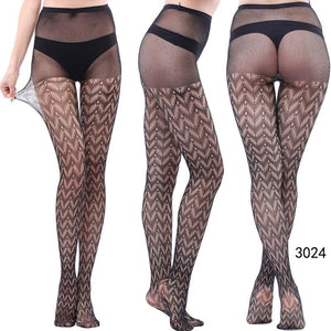 Women’s ZigZag pattern pantyhose 3024-Hosiery-Tres Unique Inc.-Tres Unique Boutique